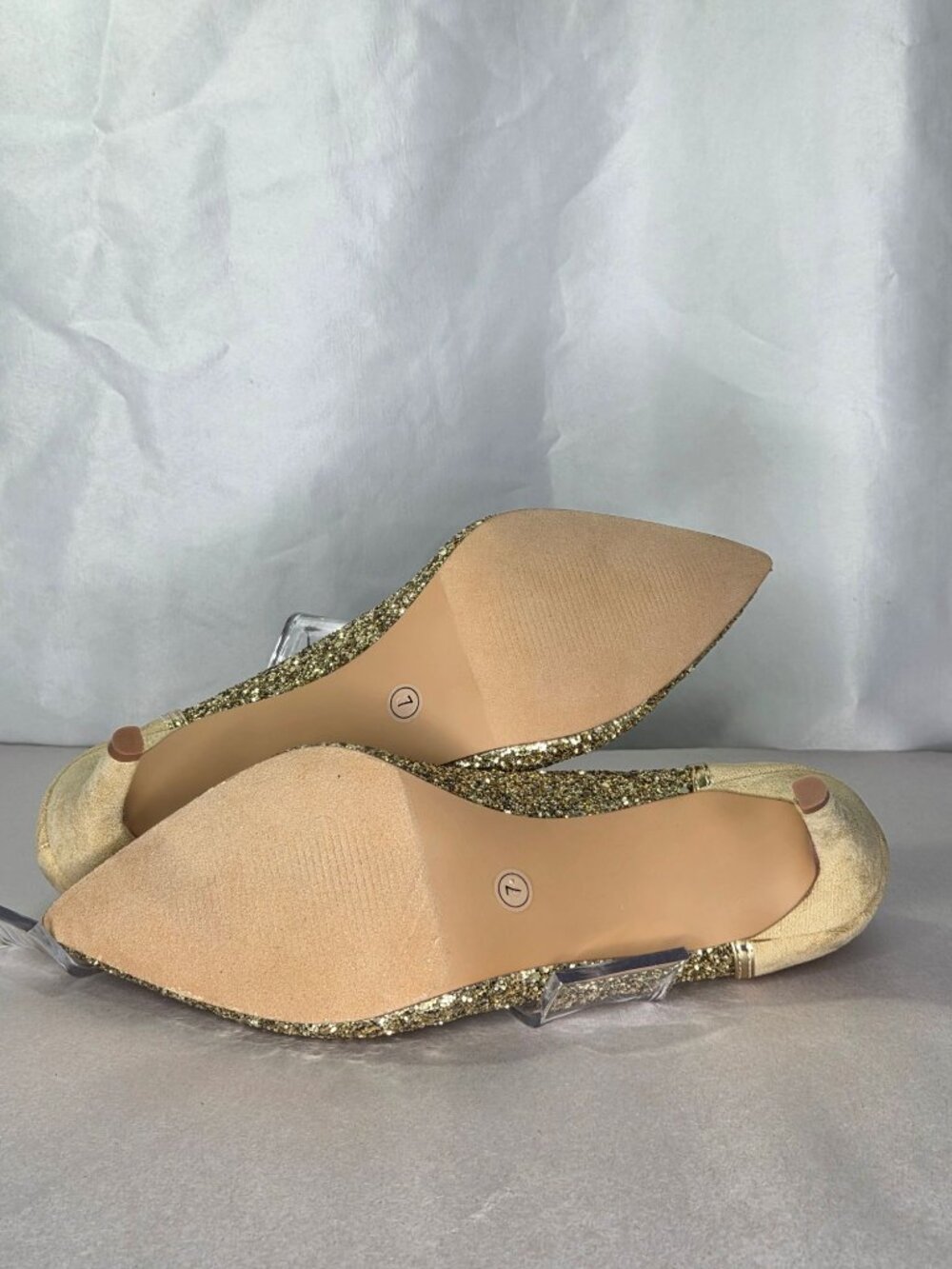 Journee Collection Kalani Heels - Gold, Size 7 - Picture 5 of 7